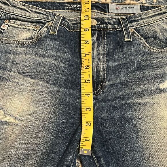 Adriano Goldschmied The Jodi Crop Hi-Rise Slim Flare Crop Distressed Jeans - Picture 7 of 14